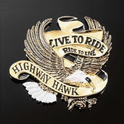 Highway Hawk H01-560 Emblém Live To Ride 40mm